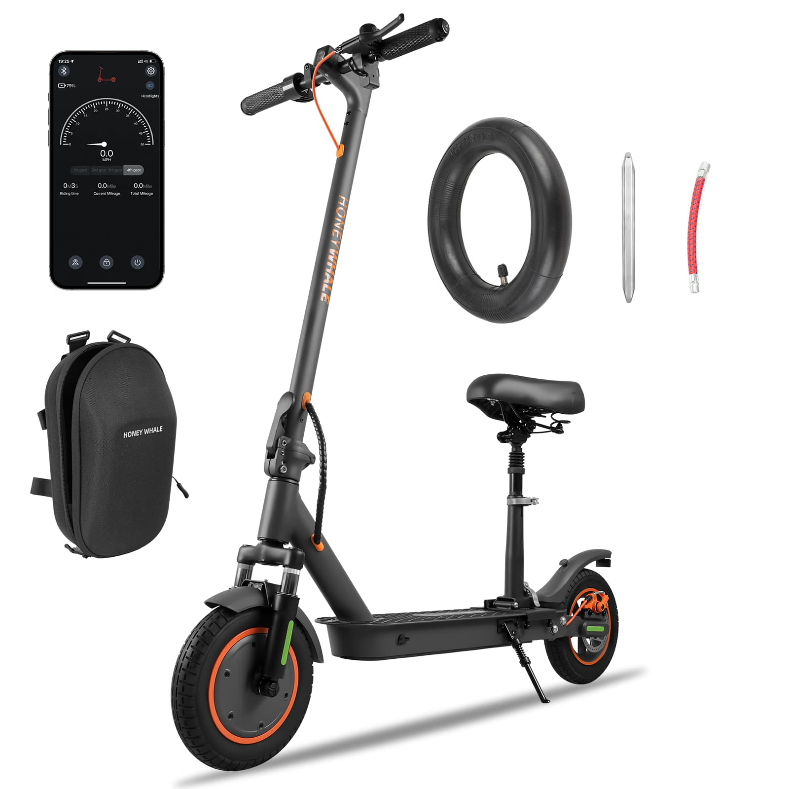 M2 Max-B — Plegable con asiento y app Bluetooth