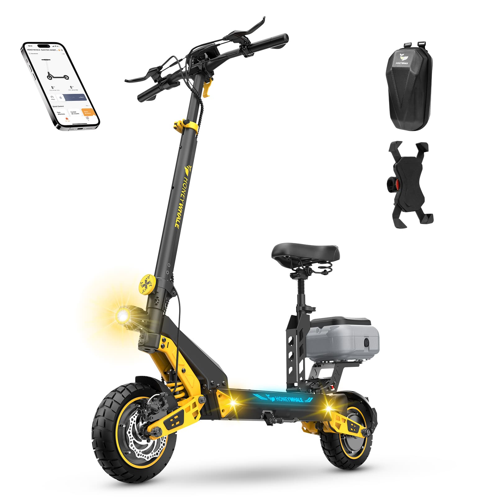 T4D — Scooter con asiento, versátil y cómodo